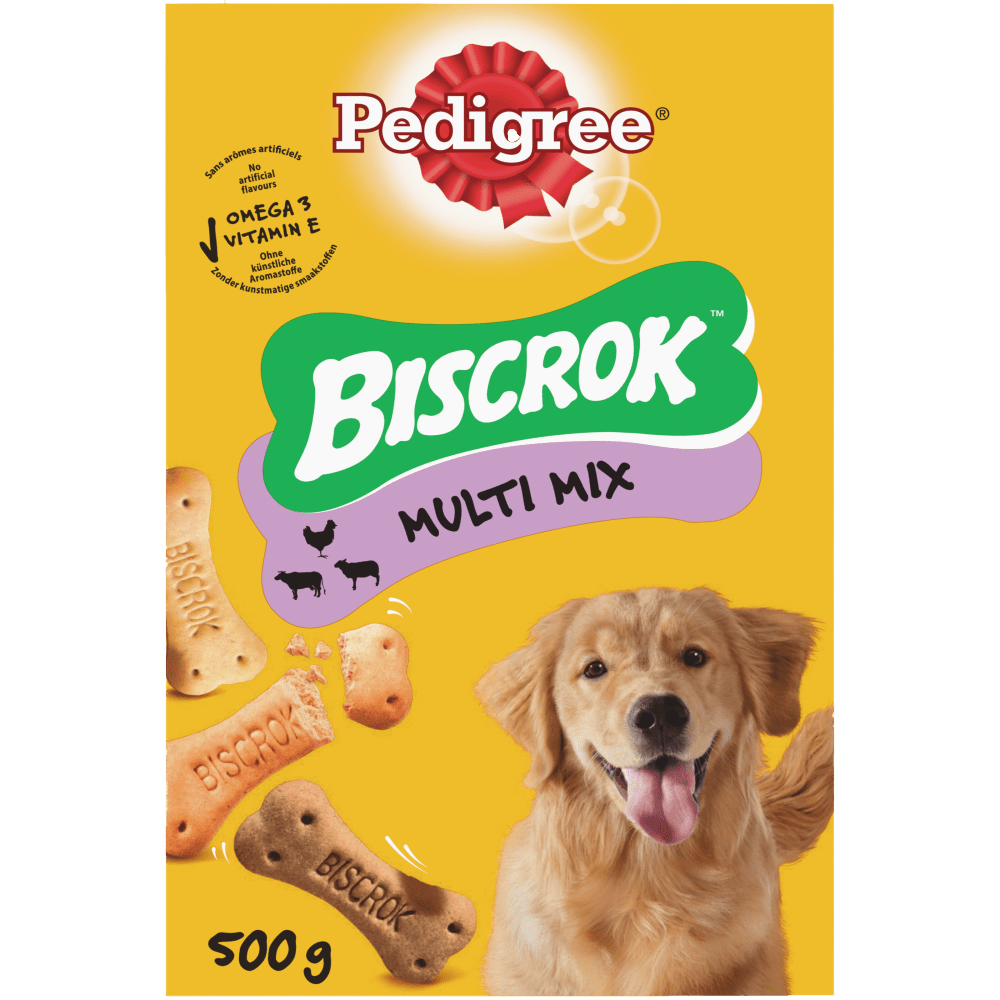 Pedigree® BISCROK™ Biscuits 3 Variétés Pour Chien 500g