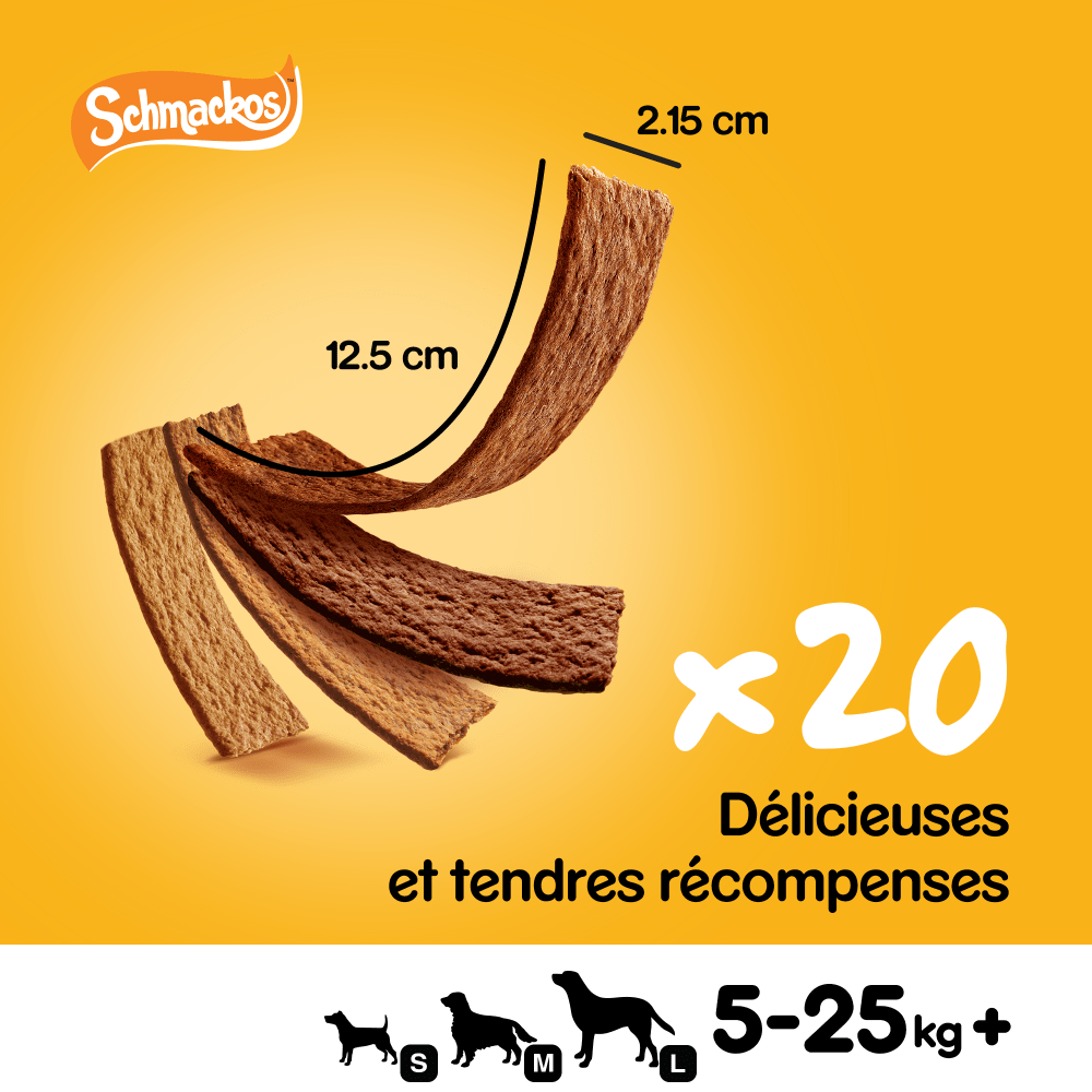 Pedigree® SCHMACKOS™ Récompenses Au Poulet Pour Chien 20 x 7,2g