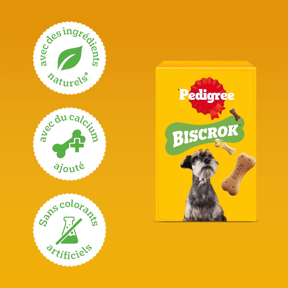 Pedigree® BISCROK™ Biscuits 3 Variétés Pour Chien 500g