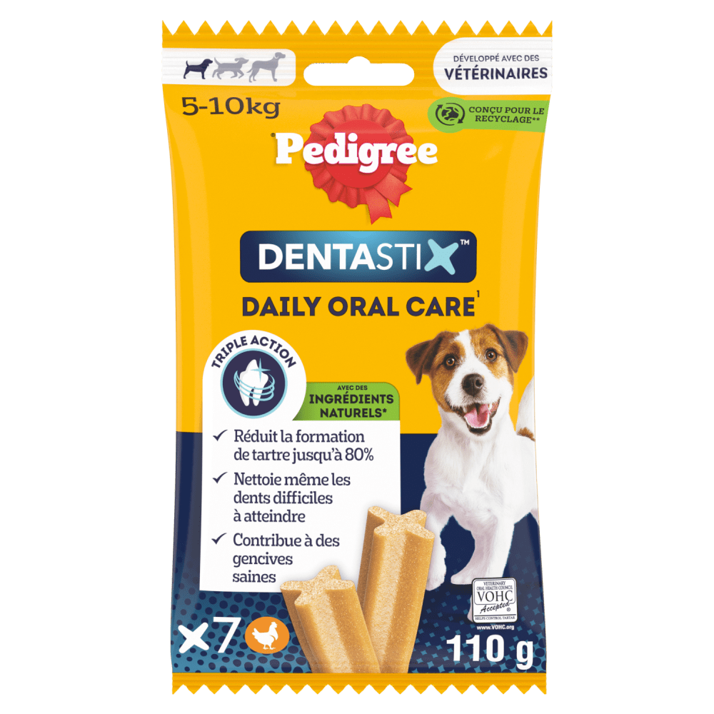 Pedigree® DENTASTIX™ Bâtonnets Hygiène Bucco-Dentaire Pour Petit Chien 7 x 15,7g, 28 x 15,7g & 56 x 15,7g
