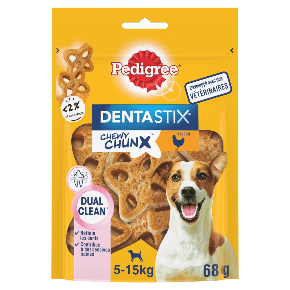 Pedigree® DENTASTIX™ Chewy Chunx Saveur Poulet Pour Chiens De 5 À 15kg, 68g