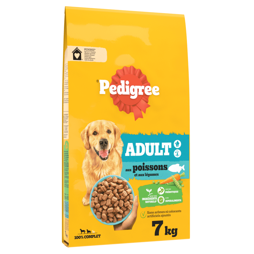 Pedigree® Croquettes Aux Poissons et Aux Légumes Pour Chien Adulte, 7kg