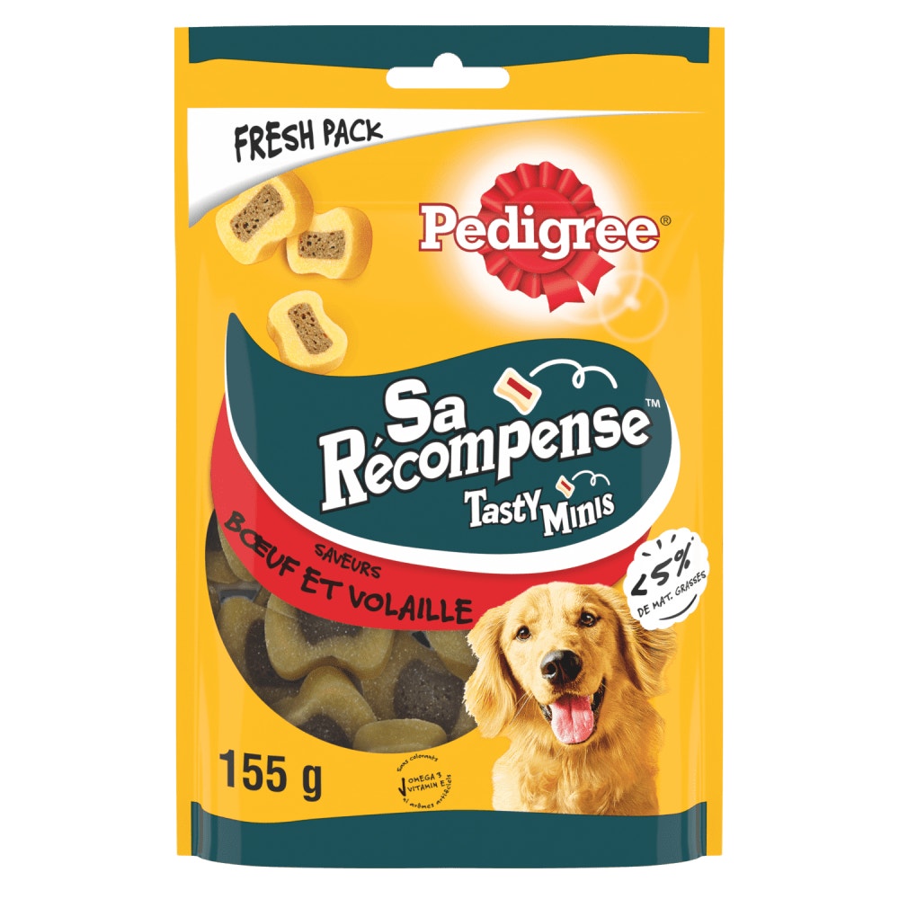 Pedigree® SA RÉCOMPENSE™ Bouchées Fourrées Au Bœuf Pour Chien 155g