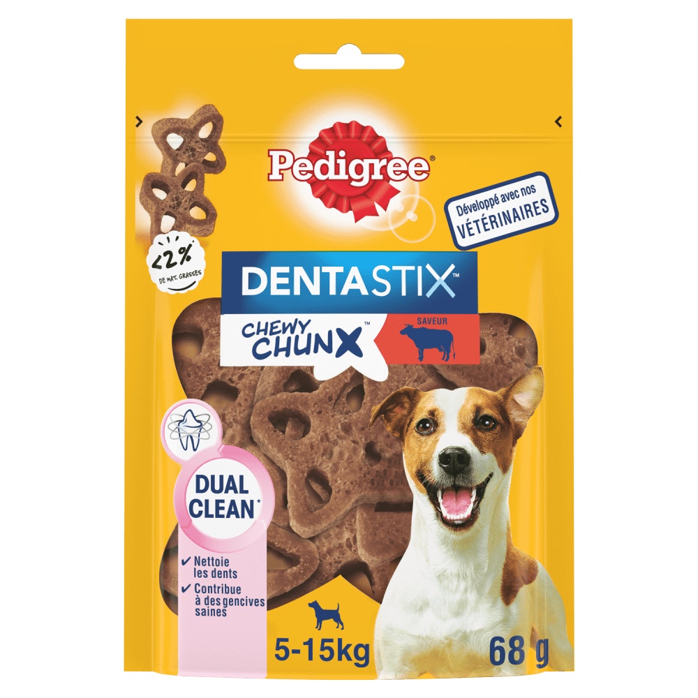 Pedigree® DENTASTIX™ Chewy Chunx Saveur Boeuf Pour Chiens De 5 À 15kg, 68g