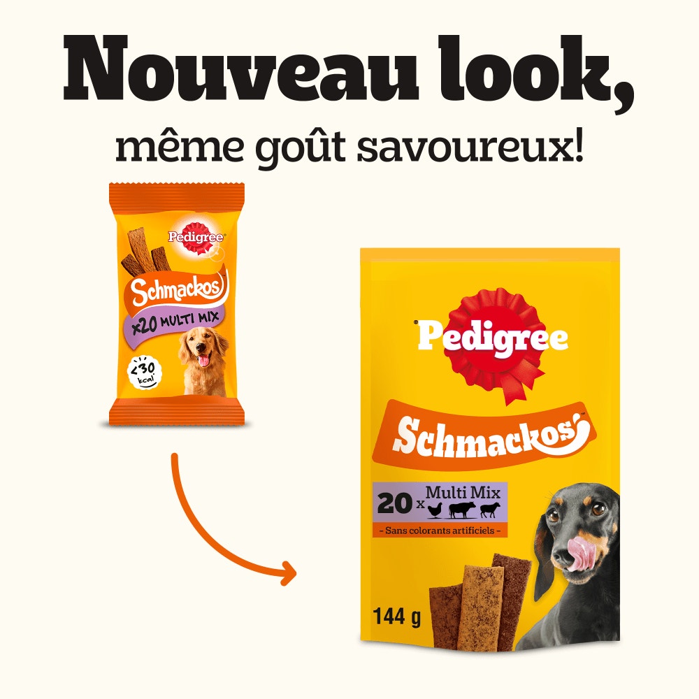 Pedigree® SCHMACKOS™ Récompenses Multi Pour Chien 20 x 7,2g