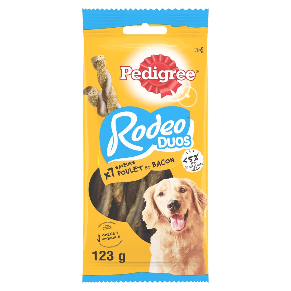 Pedigree® RODEO™ DUOS Récompenses Au Poulet Et Bacon Pour Chien 7 x 17,6g