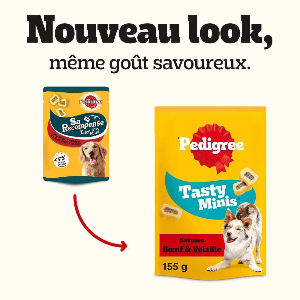 Pedigree® TASTY MINIS™ Bouchées Fourrées Au Bœuf Pour Chien 155g