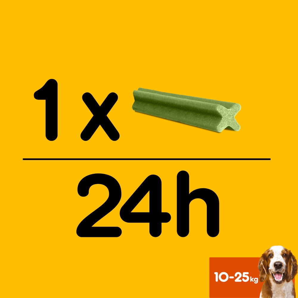 Pedigree® DENTASTIX™ Fresh Bâtonnets Hygiène Bucco-Dentaire Pour Moyen Chien 7 x 25,7g