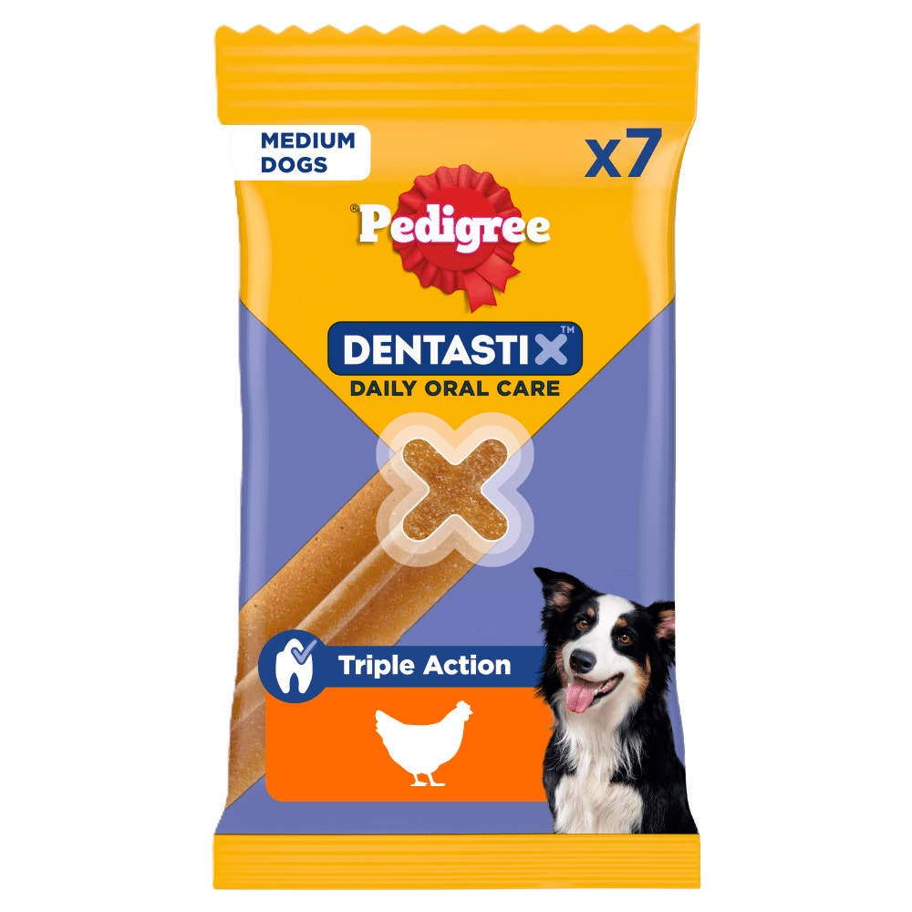 Pedigree® DENTASTIX™ Bâtonnets Hygiène Bucco-Dentaire Pour Moyen Chien x7, x28 & x56