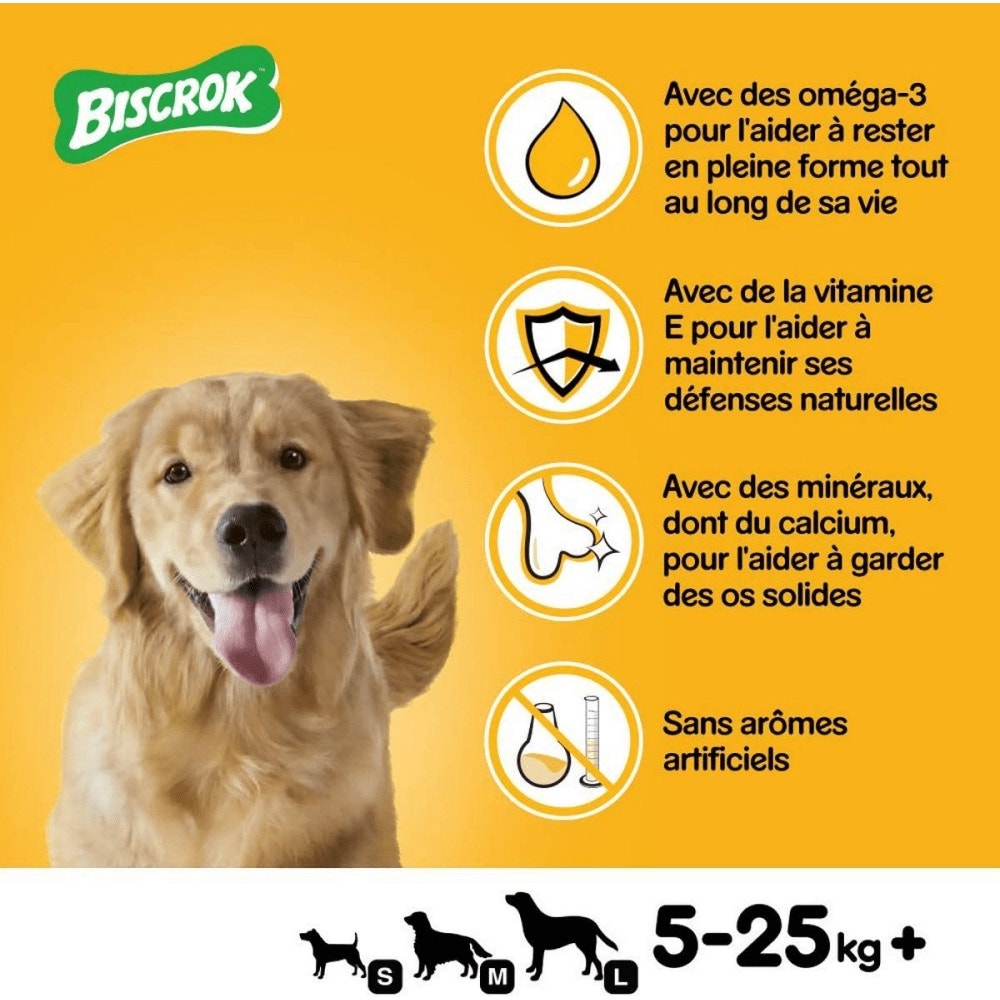 Pedigree® BISCROK™ Biscuits 3 Variétés Pour Chien 500g