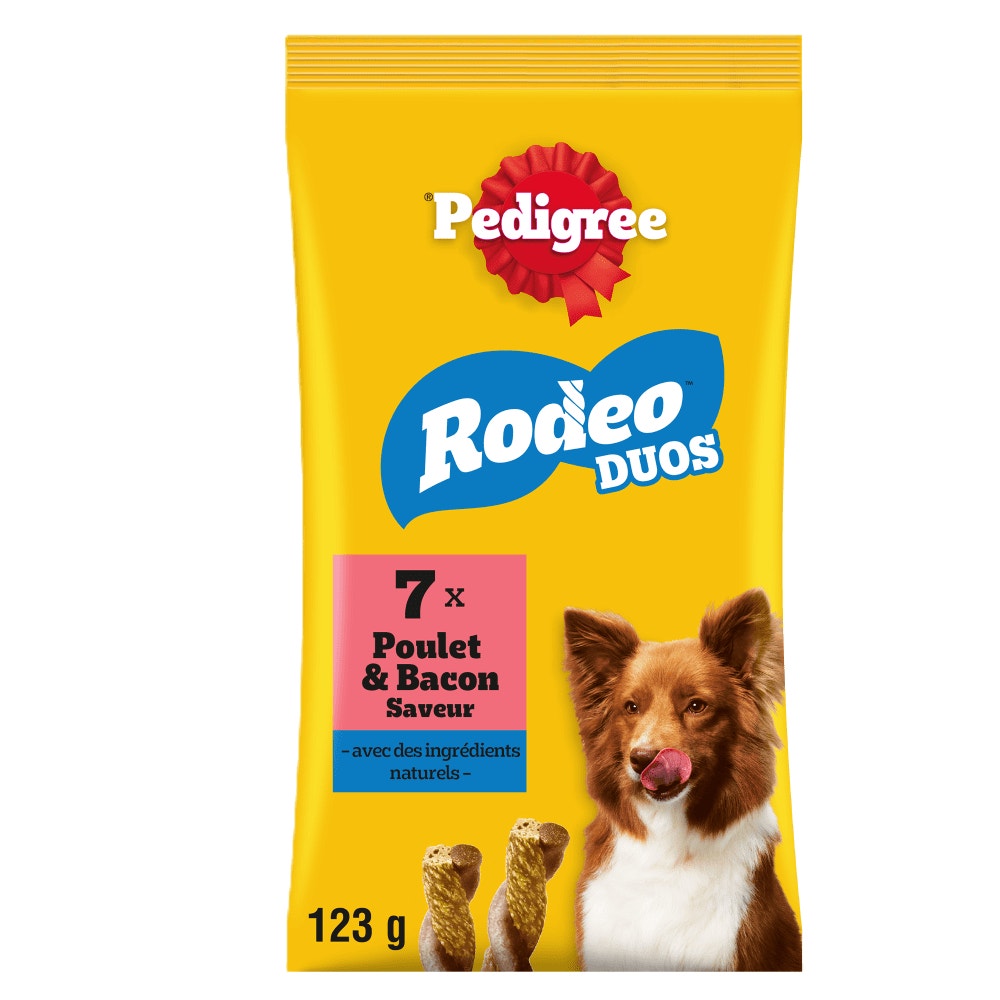 Pedigree® RODEO™ DUOS Récompenses Au Poulet Et Bacon Pour Chien x7