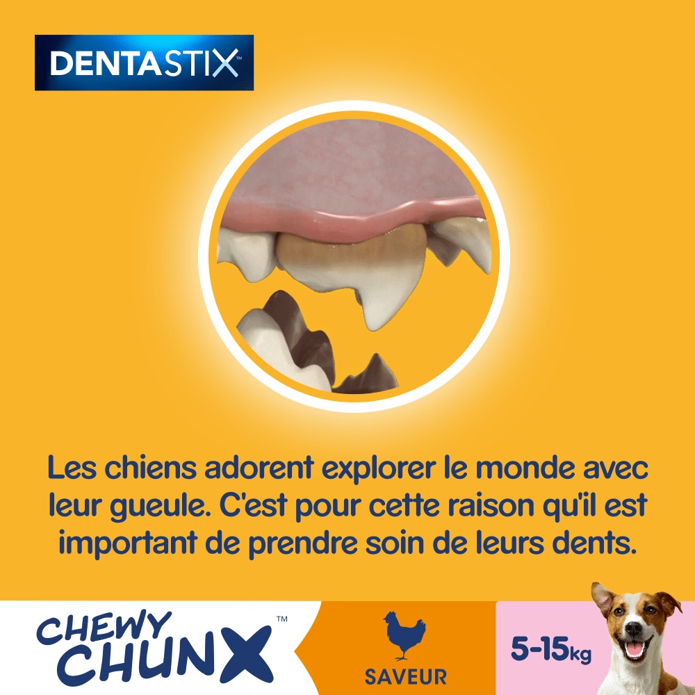 Pedigree® DENTASTIX™ Chewy Chunx Saveur Poulet Pour Chiens De 5 À 15kg, 68g