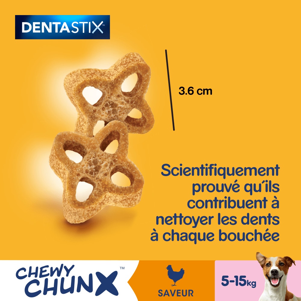 Pedigree® DENTASTIX™ Chewy Chunx Saveur Poulet Pour Chiens De 5 À 15kg, 68g
