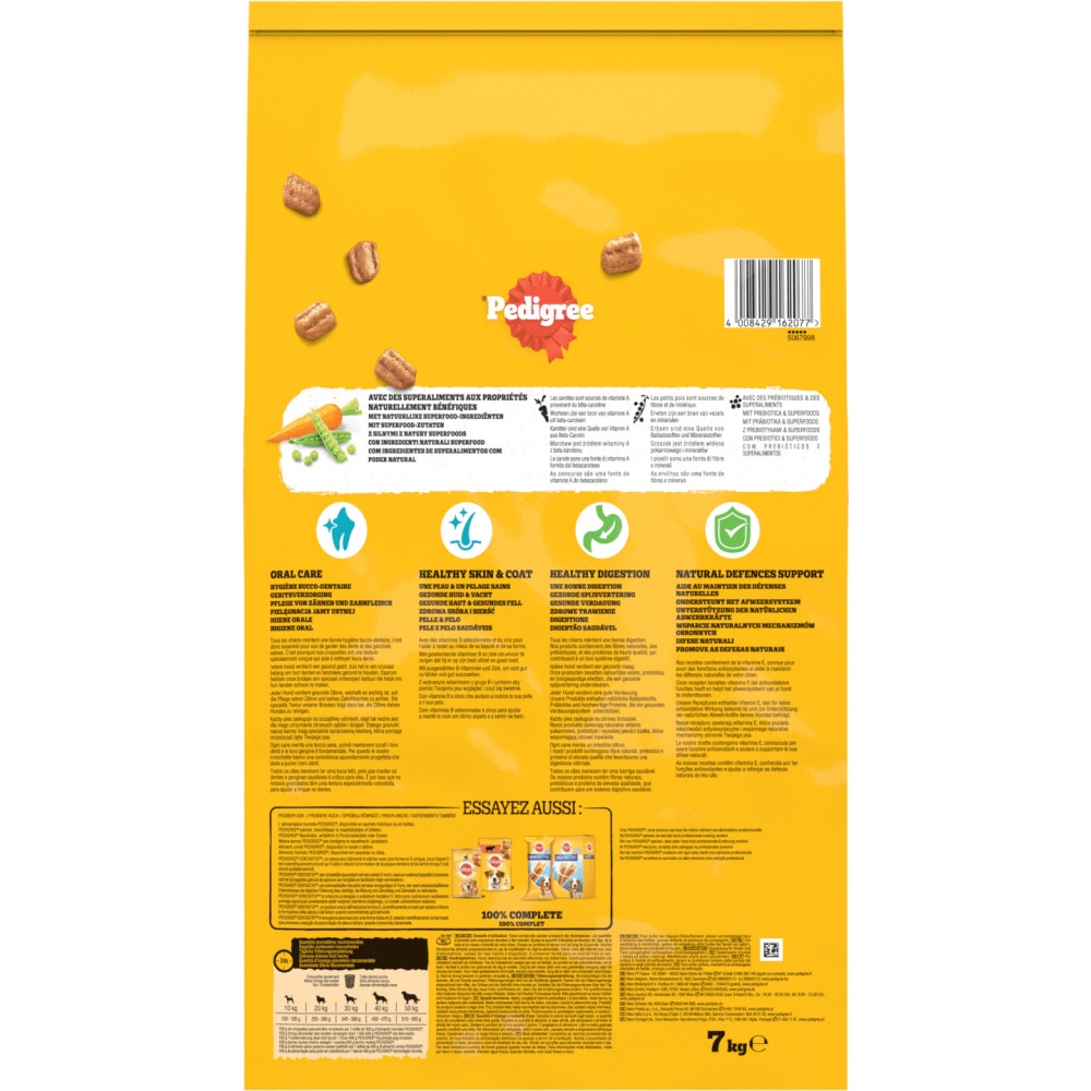 Pedigree® Croquettes Aux Poissons et Aux Légumes Pour Chien Junior, 7kg