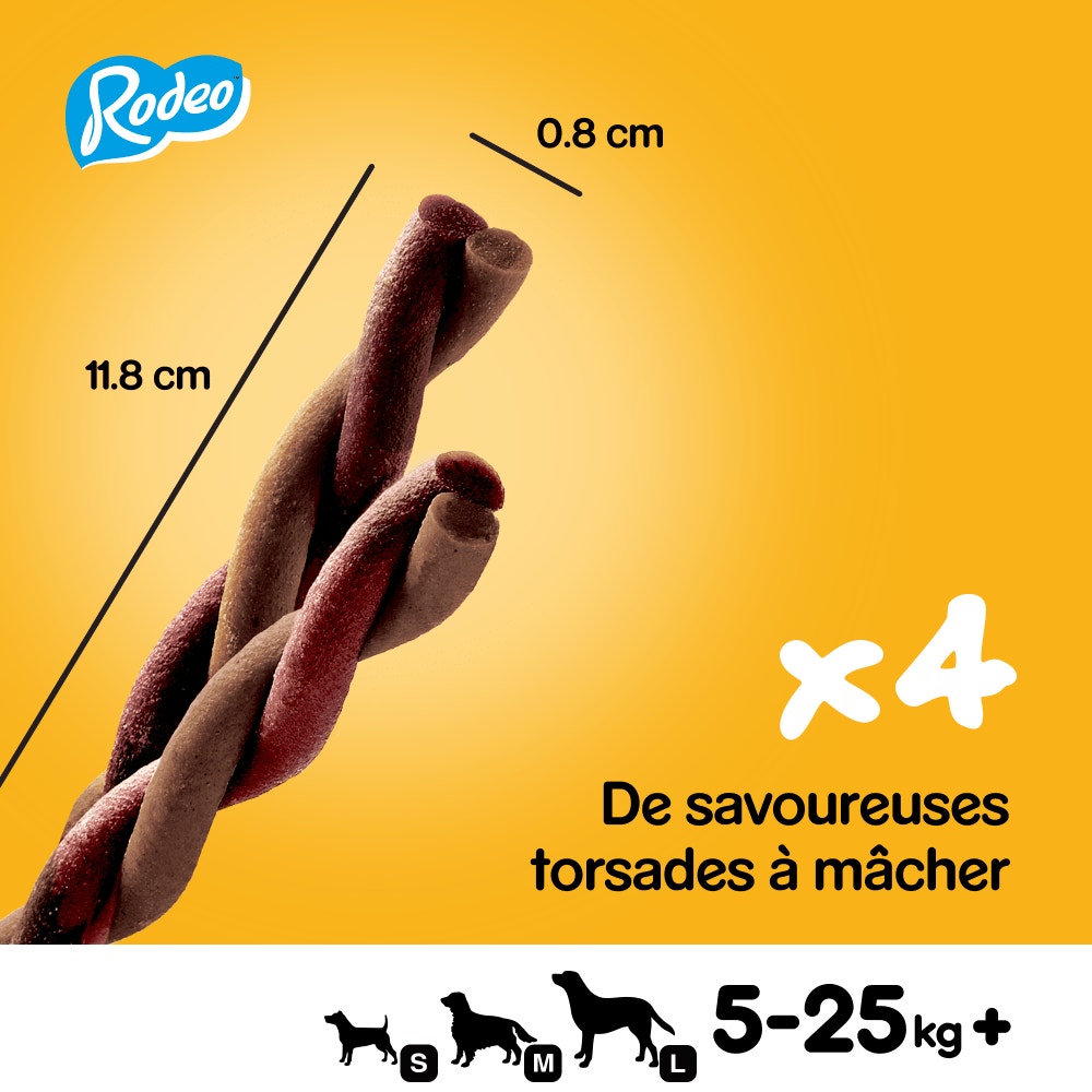 Pedigree® RODEO™ Récompenses Au Bœuf Pour Chien 4 x 17,5g
