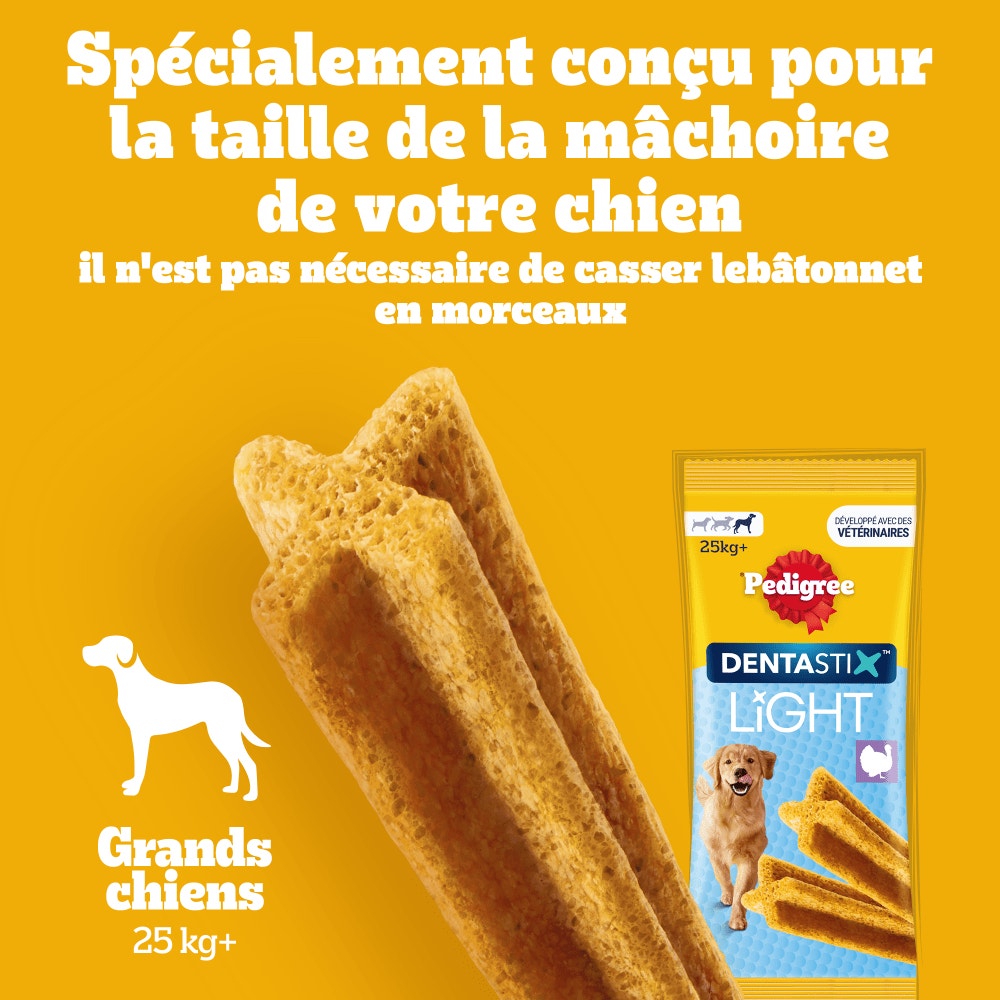 Pedigree® DENTASTIX™ Light Saveur Dinde Pour Chiens De plus de 25kg, 152g
