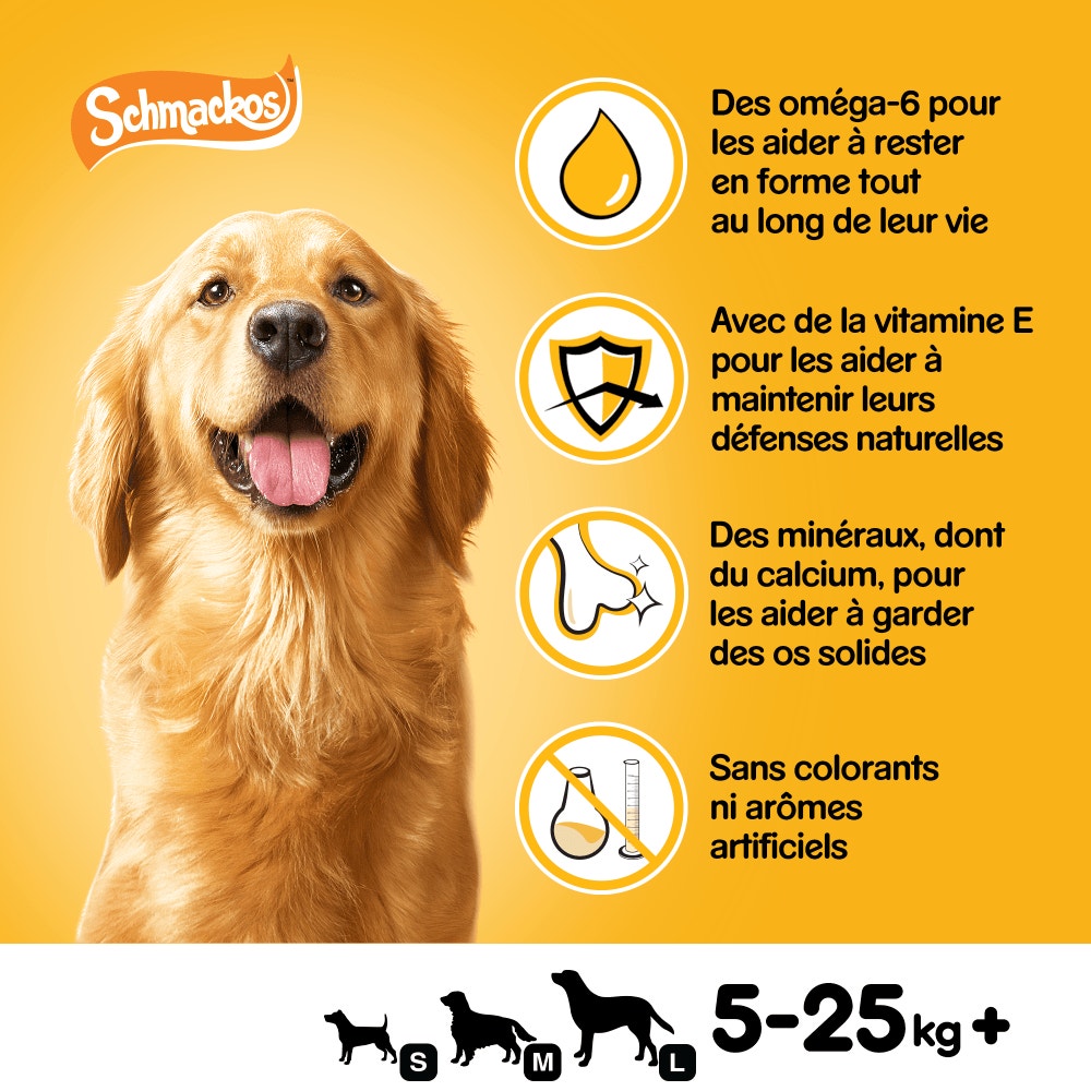 Pedigree® SCHMACKOS™ Récompenses Multi Pour Chien 20 x 7,2g