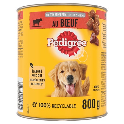 Boîtes En Terrine Pour Chien Adulte Au Bœuf